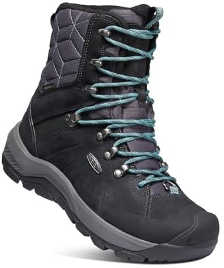 KEEN Damen Revel 4 High Polar Waterproof Schneestiefel, Schwarz North Atlantic, 42 EU