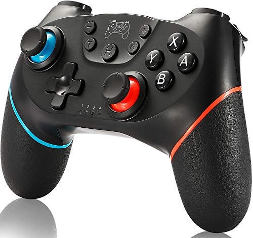SPGOOD Wireless Controller für Switch, Wireless Pro Controller für Switch Lite/OLED, Turbo Funktion Einstellbarer Dual Vibration 6 Achsen Gyroskop Joystick