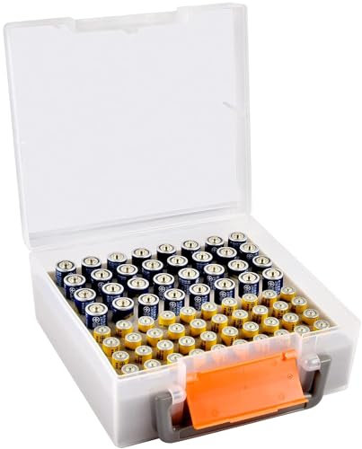 FULLCASE Batteriebox Batterie Aufbewahrungsbox Organizer Tasche für AA AAA Batterien, 72 Batterien Aufbewahrung Behälter für Heimorganisation (Batterien Nicht Enthalten)