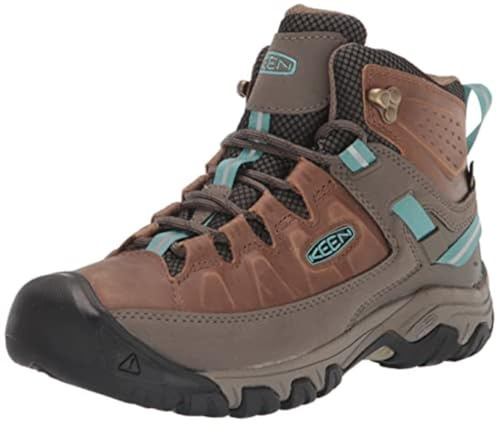 KEEN Women's Targhee 3 Mid Height Waterproof Hiking Boots, Toasted Coconut/Porcelain, 5