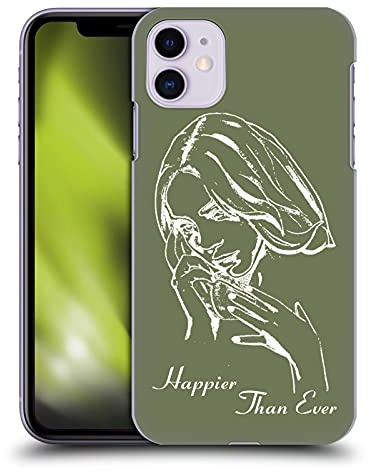 Head Case Designs Offizielle Zugelassen Billie Eilish Album Schablone Grün Happier Than Ever Harte Rueckseiten Handyhülle Hülle Huelle kompatibel mit Apple iPhone 11