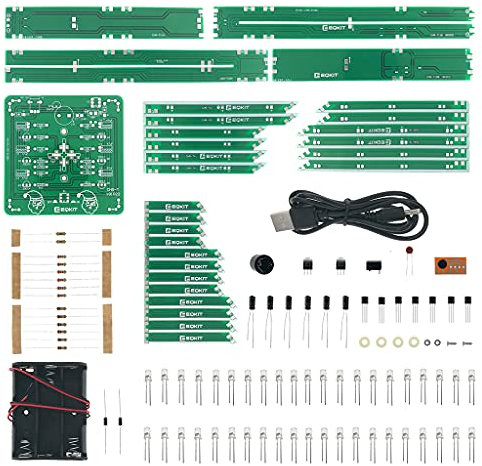 GHBOTTOM DIY Musik Weihnachtsbaum Lötkit Blinkende LED 3D Weihnachtsbaum Elektronisches Training Praxis Projekt Montageset für Studenten Musik Weihnachtsbaum Kit Blinkende LED DIY 3D Weihnachtsbäume
