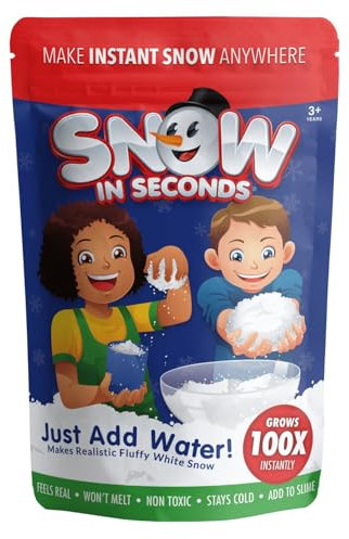 Snow in Seconds Großer Instant-Schnee-Kunstschnee – Bekannt aus Haifischbecken – Machen Sie Wolkenschleim