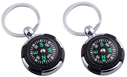 ARFUKA 2 Stück Kompass Taschenkompass Mini Navigation Kompass Orientierung Kompass mit Schlüsselanhänger für Camping Wandern Jagd und Aktivitäten im Freien
