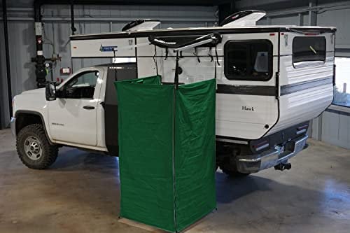 Prime Tech | Duschzelt, Toilettenzelt & Umkleidezelt Outdoor | Blickdicht & Höhenverstellbar | Grün | Inkl. Zubehör & Tasche | Für Camping, Vanlife, Outdoor & Festivals | 100x100x200 cm