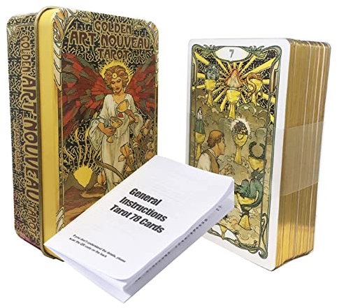 Noblelady Original Tarotkarten Mit Ratgeber & Eisenbox, Weissagungswerkzeuge Zukunftsweisendes Tarot-Kartenspiel Für Anfänger Und Erfahrene Leser