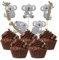 30 Stück Koala-Cupcake-Aufsätze, Glitzer, Wildtier-Cupcake-Picks, Koala-Geburtstag, Cupcake-Dekorationen, Babyparty, Geburtstag, Mottoparty, Kuchendekorationen