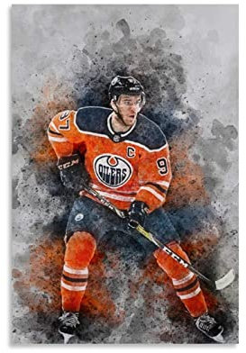 TSALF Wanddeko Poster Kein Rahmen Connor Mc-David Poster Hockey Bild 1 Wanddekoration Kunst Gemälde Druck für Büro Schlafzimmer Zuhause 60x90cm
