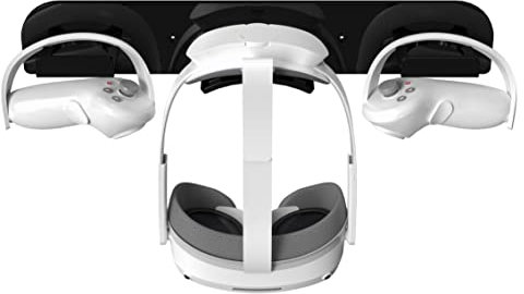 VR Stander Für Meta Quest Pro/Pico 4 / Oculus Quest 2 Gläser Wand Lagerung Holder Stand Griff Wall Mount Storage Headset VR Gamepad Controller Travel（Schwarz） V01