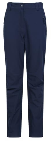 Mountain Warehouse Arctic Thermal Womens Trousers - Fleece Lined Pants, Stretch, Many Pockets, Cosy Ladies Bottoms, Warm - for Walking, Camping, Hiking Navy (Short) Women's Size 18