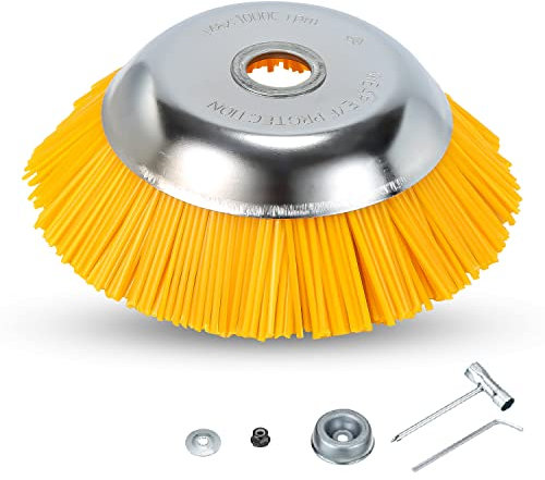 Herrselsam Brosse à mauvaises herbes 200 x 25,4 mm, brosse ronde, coupe-brosse professionnelle, brosse à épices sauvages pour débroussailleuse