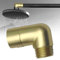 Yearninglife Shower Elbow Adapter, 90 Degree Shower Arm Adapter, Gold Finish, 1 PC