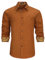 HISDERN Mens Shirts Gold Brown Long Sleeve Shirt for Men Formal Button Shirts Causal Regular Fit Dress Shirt M