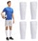 Football Sock Sleeves Soccer Shin Guards Sleeves White Team Leg Sock Sleeve Cut Soccer Socks for Football Games Beginner（White，Adults）