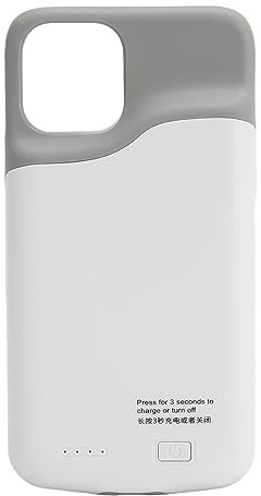 Fockety Battery Case for IPhone11 Pro, 6000mAh Slim Protective Portable Power Bank Charging Case, Rechargeable Extended Battery Pack with Wireless Charging for IPhone11 Pro(5.8) (White)