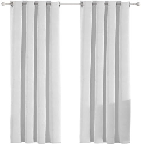 Ystyle Gardinen Samt 2er Set, Thermovorhang Kälteschutz, Vorhang Blickdicht 100%, 140×240cm, Wärmeschutzvorhang, Thermovorhang Gegen Kälte Und Hitze, Curtain Verdunkelungsvorhang, Beige Weiß