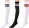 APOMOONS 3 Paar Kniestrümpfe Damen Gestreifte Overknee Strümpfe Damen Lange Gestreifte Sportsocken Weiche Baumwolle Warme Kniestrümpfe Beinwärmer für Mädchen Cheerleading Volleyballsocken