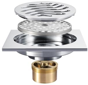 Bonde De Douche Carrée en Laiton, 10Cm, pour Cuisine Et Salle De Bain,A