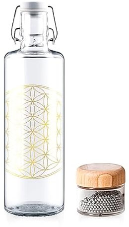 soulbottles Lot économique fleur de vie dorée + perles de nettoyage