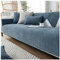 NUODWELL Fischgrätenmuster Chenille Sofabezug 1/2/3/4 Sitzer, Möbelschutz Couchbezug Universal rutschfest L Form Couchbezug gesteppte Eckhussen für Wohnzimmer (Graublau, 90 x 90 cm)