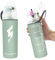 Drinking and Misting Water Bottle - Spray Water Bottle BPA Free, Unique Mist Lock Design, Portable Leak-Proof Spray Cup for Cycling Fitness Camping Hiking Outdoors Sports (Mint, 500ml)