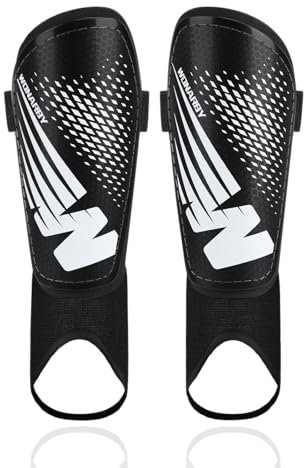 Schienbeinschoner Kinder Fussball Knöchelschutz Herren - Fußball Ausstattung Mit Verstellbarem Klettverschluss - Leicht Langlebig rutschfest für Jungen Mädche im Alter von 2 bis 4 Jahren - Schwarz XS