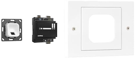 ekey xLine Fingerprintset für Unterputzmontage, ohne Rahmen, weiß + ekey Gira xLine Rahmen TX_44, reinweiß