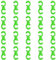PATIKIL MTB Bike Brake Cable Clasp, 20pcs Rotatable Bicycle S-Hook Style Clip Cross Line Brake Gear Housing Cable Hose Guide for MTB Bicycle Road, Green