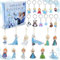 Adventskalender 2024, 12 DIY Diamond Painting Schlüsselanhänger und 12 PVC Schlüsselanhänger Mädchen 24 Stück Frozen Weihnachten Anhänger Weihnachtskalender Geschenk für Jungen Mädchen