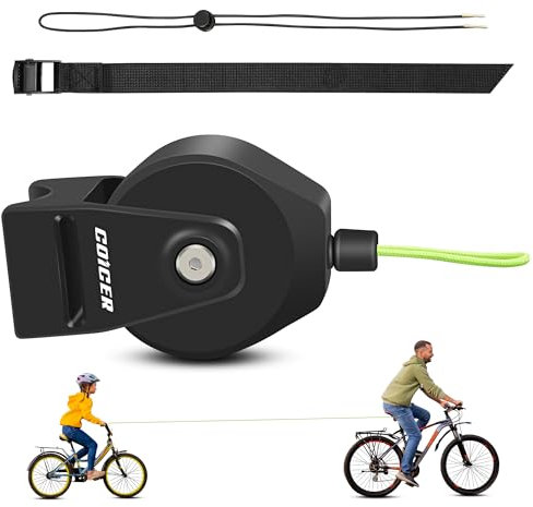 COICER MTB Abschleppseil Fahrrad Kinder und Erwachsene, Abschleppseil Fahrrad Traktionsseil Eltern Kind Zugseil, 2M Fahrrad Abschleppseil Kinder, Zuglast bis 120 kg Follow Me Fahrrad Bike Zubehör