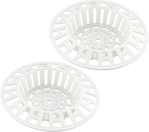 4 Pcs Plastic Sink Strainer, White Drain Hair Catcher Hair Plug Hole Plastic Lightweight Sink Filter Hair Trap Catch Waste Filter Plug Drain Filter Hair Stopper for Kitchen Bathroom Bathtub Shower