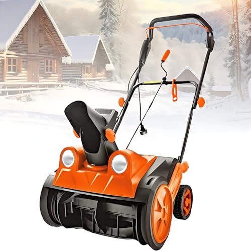 Electric Snow Shovel, Electric Push Snow Blower, 2200W Outdoor Snow Clearing Artifact with LED Headlights, Cleaning width 46CM, Corded Snow Shovel for School Roads, Driveway Clearing
