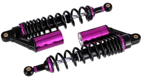Set: Tuning-Federbeine 360mm, mit externen Ausgleichsbehälter, Schwarz/Violett - für Simson S50, S51, S70