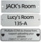 QIPAN Metal House Numbers Sign,Mailbox Numbers House Address Plaques,Indoor/Outdoor Use,Doorplate,Laser Engraving Personalized Address Signs for House,Apartment,Mailbox,Classroom (Silver, Small)