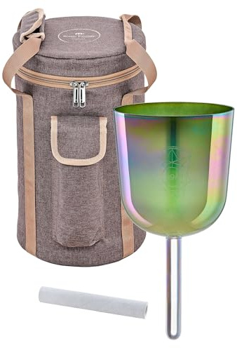 Sonic Energy 5,75 Zoll Solfeggio Kristallklangschale – Ut 396 Hz, Ton G4 – Für Meditation, Yoga, Klangheilung – Inkl. Zubehör (ESOLCSB396)