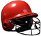 Amagogo Baseball-Schlaghelm mit Gesichtsmaske, Schutz für Männer und Frauen, Softball-Helm, atmungsaktiv, für Erwachsene, Gesichtsschutz, Rot
