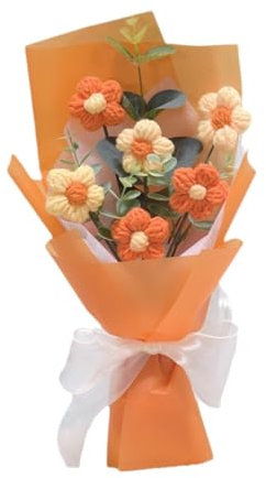 FytStycale Häkelblumen Bouquet Geschenkdekor für Hochzeitsabschluss Valentinstag