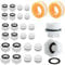 SVOCK 24Pcs Plastic Plug Cap Water Pipe Hex Thread Plugs Set, 1’’ 1/2’’ 3/4’’ Male and Female Blanking Cap for Washing Machine, Decorators Plugs Radiator for Washing Machine Faucet Hose