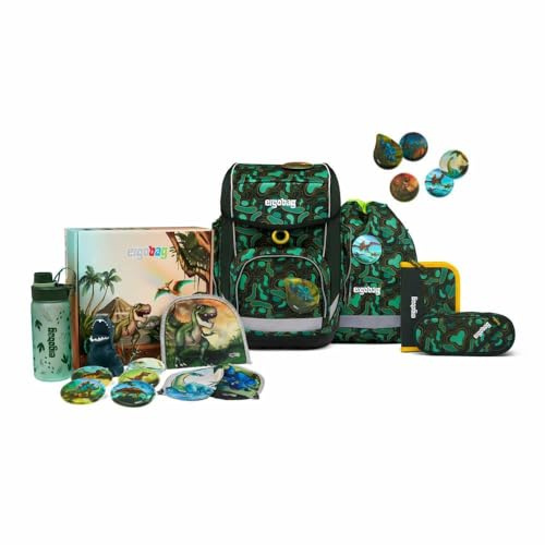 ergobag Cubo Jumbo Edition Schulranzen Set 6tlg. inkl. Fan-Box (TriBäratops)