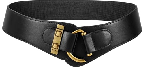 WERFORU Women’s Vintage Stretchy Waist Belt Elastic Wide Waistband for Dresses