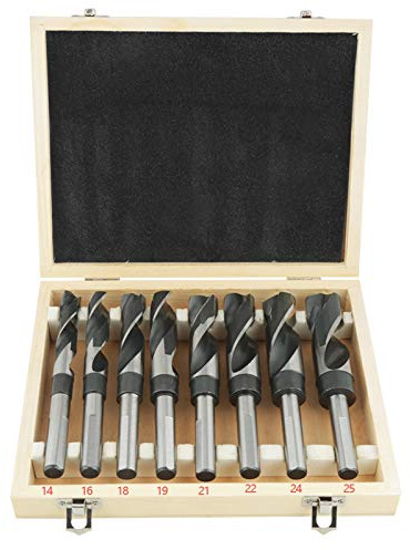 HEEPDD Large HSS Drill Bit Set 8Pcs for High Speed Drilling, Ideal for Carpenters and Electricians