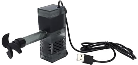 MENDUNER USB-Aquarium-Wasserpumpe, Leiser Betrieb, Multifunktionale Tauchbrunnenpumpe für Aquarien, Geeignet für Schildkrötenteiche und Garnelenbecken