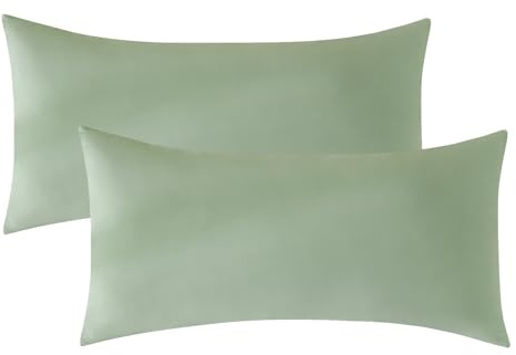 Aerzosty Musselin Kissenbezug 40x80 Baumwolle Set– Weiche Textur mit Außergewöhnlicher Atmungsaktivität und Feuchtigkeitsaufnahme, Angenehm Temperiert,2 teilig