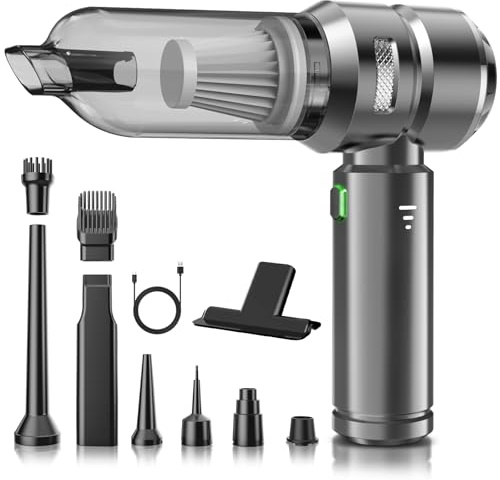 Handheld Vacuum Cleaner, 22000Pa 4-in-1 Car Vacuum Cleaner Cordless Powerful, Brushless Motor, 3-Speed Mini Car Hoover with Multiple Brush Heads, Hand Held Vacuum Cordless for Office/Home/Car/Pet Hair