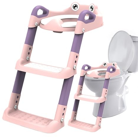 Toilettensitz mit Tritthocker und Stufenleiter Verstellbarer