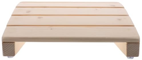 HOMSFOU Tabouret en Bois Massif pour Garçon et Filles, Marchepied Réglable 30x25x Cm, Repose-Pieds Ergonomique pour Piano, pour Débutants, Soutien Postural pour Maison et École