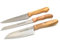 H. Herder Solingen 3er-Set Küchenmesser Santoku Kochmesser Brotmesser Olive echter Solinger Handabzug