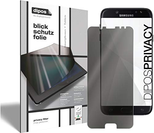 dipos I 2-côtés Protection écran de Confidentialité Compatible avec Samsung Galaxy J7 2017 (Format en Hauteur) 2 pièces I Protecteur d'écran Privacy Anti-Espion (Plus Petit Que l'écran incurvé)