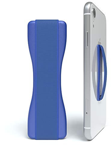 EAZY CASE Premium Smartphone Finger Halterung - Selbstklebender Handy Griff, Smartphonehalter, Selfie Handyhalter, Fingerhalterung - auch geeignet für e-Reader und kleine Tablets, Blau