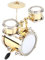 Hilitand Miniatur Musikinstrument Replica Drum Set Ornament SchlagzeugerGeschenk Kinder DREI Trommel Modell Dekoration